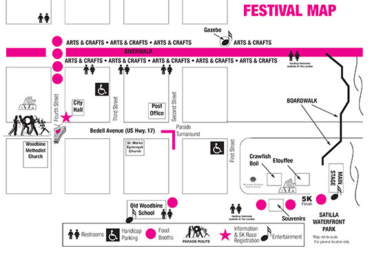 Woodbine Crawfish Festival 2024 Map
